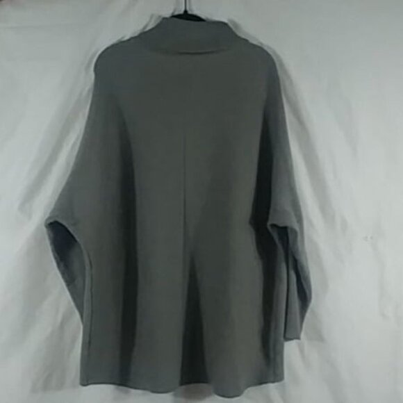 Source Unknown Sweater Women's Grey Long Sleeve Highlow Turtleneck Size L - Picture 2 of 7